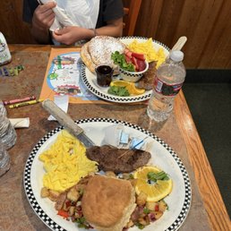 Special steak and eggs