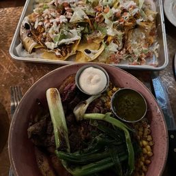 Nachos and carne asada Nachos and carne asada