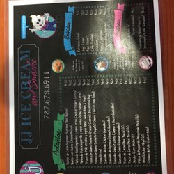 JJ Ice Cream - Food menu