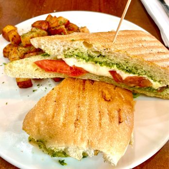 The Nest Cafe - Caprese panini w/ breakfast potatoes - Breakfast & Brunch Near Me - Frisco, Texas
