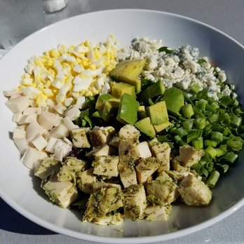 Uptown Kitchen - Cobb salad... one of our favs! (usually comes with bacon/tomato. I get it without) - New American Near Me - Granger, Indiana