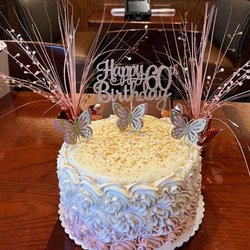 Classy Cakes - My 60th Birthday Cake by Classy Cakes by Andrea!  Another beautiful and tasty cake! (I added the cake picks.)