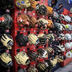 D-Bat Lake Mary - Rawlings Glove Wall in Pro Shop