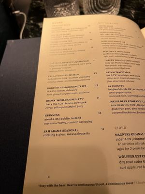 Menu photo 2 The Parlour Room New York, NY