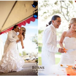 Tuscan Ridge Golf Club - Outdoor wedding reception and dance floor. The ceremony area is located right outside the reception pavilion.