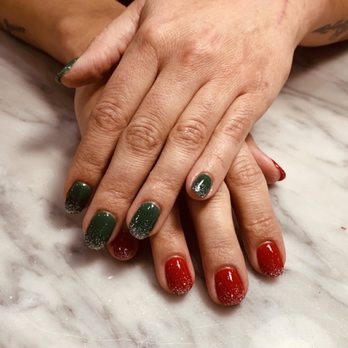Sully Nail Salon - Christmas time with a dip manicure. Thanks Tracy! - Nail Salons Near Me - Centreville, Virginia