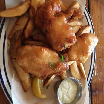 Fish - Fish and chips. Eh, pricey for the quality of cook and flavor. - Seafood Near Me - Sausalito, California