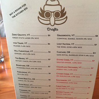 Doc Ponds - Today's draft list. Lots of ciders this week. - Bars Near Me - Stowe, Vermont Doc Ponds - Today's draft list. Lots of ciders this week. - Bars Near Me - Stowe, Vermont