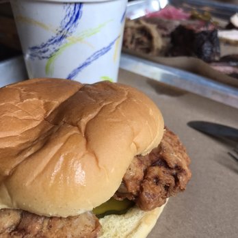 Old City Barbeque - Organic Fried Chicken with pimento cheese, bread & butter pickles - Barbeque Near Me - Williamsburg, Virginia Old City Barbeque - Organic Fried Chicken with pimento cheese, bread & butter pickles - Barbeque Near Me - Williamsburg, Virginia