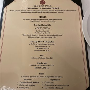 Broadway Prime - Steakhouses Near Me - Burlingame, California Broadway Prime - Steakhouses Near Me - Burlingame, California