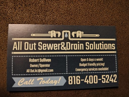All Out Sewer & Drain Solutions Logo