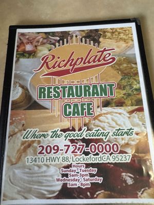 Menu photo 7 Richplate Restaurant & Cafe Lockeford, CA