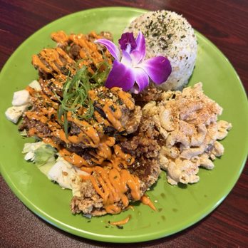 Guieb Cafe - Angry chicken plate with garlic rice - Breakfast & Brunch Near Me - Las Vegas, Nevada