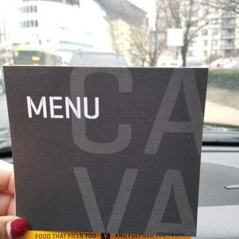 CAVA - Very helpful menu card. - Mediterranean Near Me - Silver Spring, Maryland