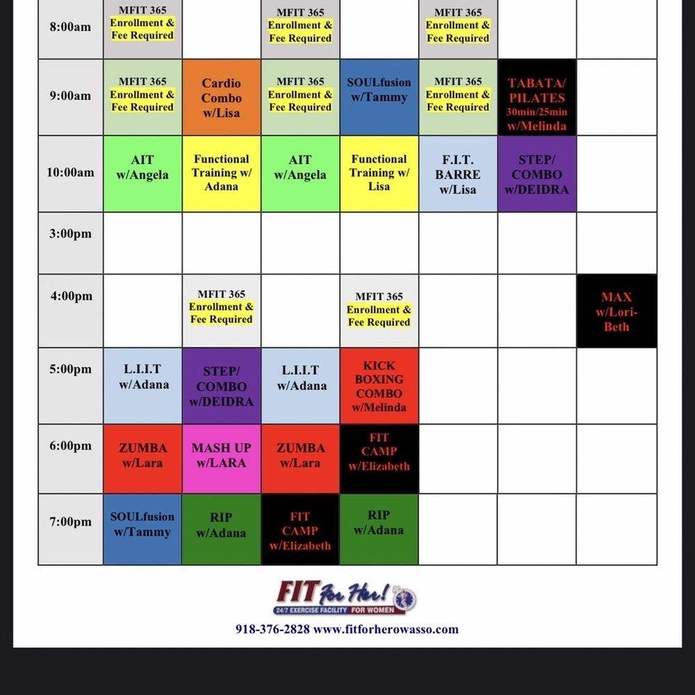 Fit For Her! - An example of the classes offered - Massage Near Me - Owasso, Oklahoma Fit For Her! - An example of the classes offered - Massage Near Me - Owasso, Oklahoma