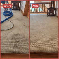 Krueger's Carpet Care - Before and after carpet cleaning in Coralville