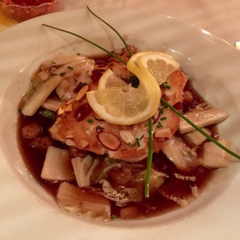 Flying Fish Grill - Almond Sea Bass: melts in your mouth! - Japanese Near Me - Carmel, California