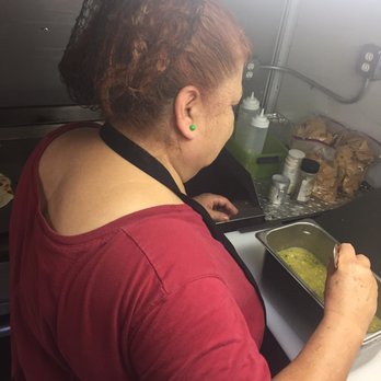 Granny's Tacos - Granny making her famous green salsa. It's always keeping me on my toes! - Food Trucks Near Me - Austin, Texas
