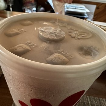 Chick-fil-A - Sticker on the lid is not as sanitary as it seems - Fast Food Near Me - San Antonio, Texas Chick-fil-A - Sticker on the lid is not as sanitary as it seems - Fast Food Near Me - San Antonio, Texas