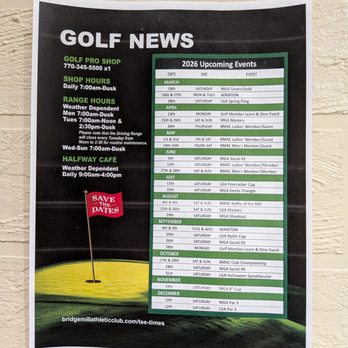 BridgeMill Athletic Club - BridgeMill Athletic Club business info (phone number, pro shop hours, etc.) and golf news for March-December 2026. - Sports Clubs Near Me - Canton, Georgia BridgeMill Athletic Club - BridgeMill Athletic Club business info (phone number, pro shop hours, etc.) and golf news for March-December 2026. - Sports Clubs Near Me - Canton, Georgia