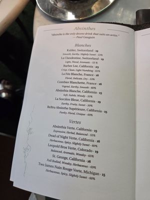Menu photo 7 Wormwood San Diego, CA
