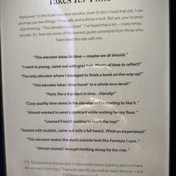 Hotel Christiania Teater - Elevator humor