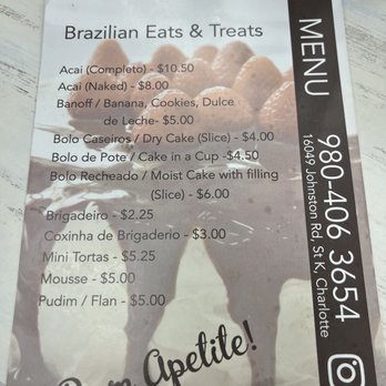 Brazilian Eats & Treats - Menu - Bakeries Near Me - Charlotte, North Carolina Brazilian Eats & Treats - Menu - Bakeries Near Me - Charlotte, North Carolina