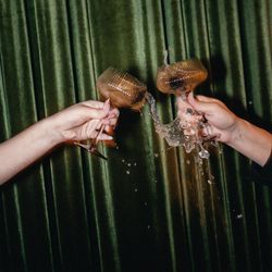 Caroline Robert Photo - champagne cheers