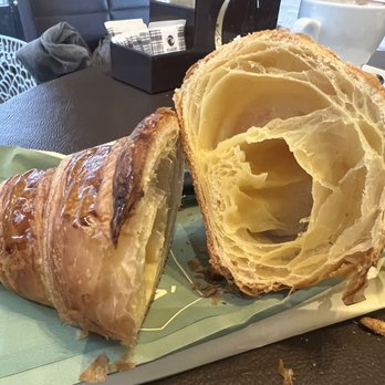 Marla Pasticceria - Cross section of croissant, disappointing honeycomb structure! - Bakeries Near Me - Milan, Michigan