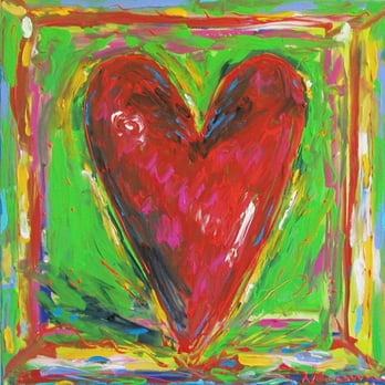 Newman Gallery - Heart painting  acrylic by Dave Newman - Art Galleries Near Me - Prescott, Arizona