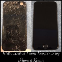 Metro Detroit Phone Repair - iPhone 6 screen repair done in 15 minutes! With our techs on standby your iphone screen can be repaired in anywhere from 10 to 20 minutes.