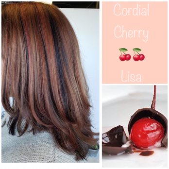 Copper Red Lowlights Medium Blonde Highlights Rich Chocolate