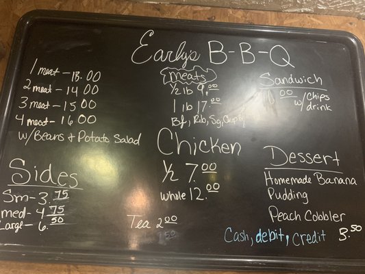 Menu photo 1 Early BBQ Willis, TX