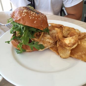 Bluewater Boathouse Seafood Restaurant Coronado - Mahi mahi sandwich with house chips - Seafood Near Me - Coronado, California