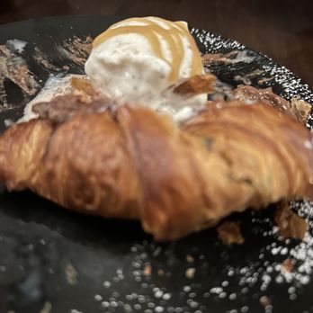 Bouquet Restaurant - Desert - croissant stuffed with pudding and a side of icecream - Bars Near Me - Covington, Kentucky Bouquet Restaurant - Desert - croissant stuffed with pudding and a side of icecream - Bars Near Me - Covington, Kentucky