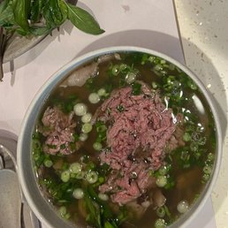 Rare USDA choice flap meat, brisket, and beef shank pho Rare USDA choice flap meat, brisket, and beef shank pho