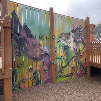 Waimea Park - Beautiful mural climbing wall - Parks Near Me - Kamuela, Hawaii