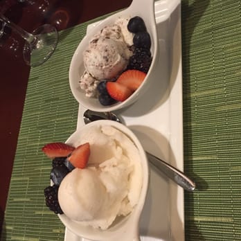 McKinley's Grille - Tonight's free dessert, chocolate chip ice cream & coconut sorbet. I feel bad for enjoying this w/out my girls :( - Steakhouses Near Me - Pomona, California McKinley's Grille - Tonight's free dessert, chocolate chip ice cream & coconut sorbet. I feel bad for enjoying this w/out my girls :( - Steakhouses Near Me - Pomona, California