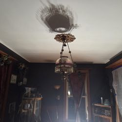 More Quality Construction - Drywall ceiling and custom chandelier install with oak trim