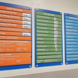 Walmart Auto Care Centers - The menu of services as of June 2023.