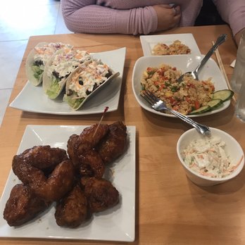 Bonchon Dinkytown - Combo wings: Half soy garlic/Half hot. Korean Beef tacos. Chicken fried rice - Korean Near Me - Minneapolis, Minnesota