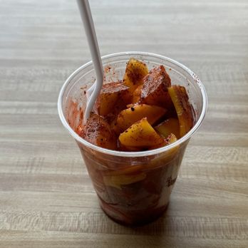 La Real De Michoacan - Strawberries & mango con chamoy - Ice Cream & Frozen Yogurt Near Me - Henderson, Nevada La Real De Michoacan - Strawberries & mango con chamoy - Ice Cream & Frozen Yogurt Near Me - Henderson, Nevada