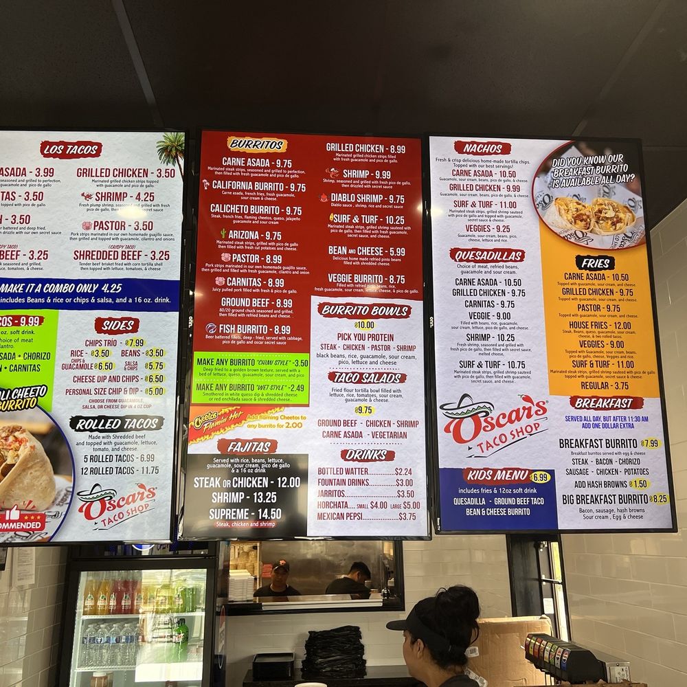 Oscars Taco Shop - Menu - Breakfast & Brunch Near Me - Athens, Alabama