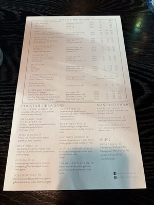 Menu photo 4 Aerlume Seattle, WA