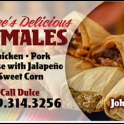 Dulce's Delicious Tamales - Tamales $2 each well stuffed and very Delicious..