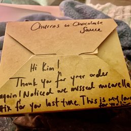 a note from a customer a note from a customer
