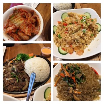 Bonchon South Riding - Kim Chee, fried rice, bulgogi, and fried noodles.  Yummy!!!! - Korean Near Me - Chantilly, Virginia