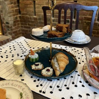 The Queen's Library Tea Room - Vegan tea tower (only 2 levels, compared to the "regular" 3) - Tea Rooms Near Me - Richmond, Virginia The Queen's Library Tea Room - Vegan tea tower (only 2 levels, compared to the "regular" 3) - Tea Rooms Near Me - Richmond, Virginia