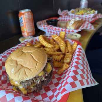 Between The Bunz - The OG, C.T. Lobster Roll and OG on a bed of Crispy Crinkle Fries - Fast Food Near Me - Norwood, Massachusetts