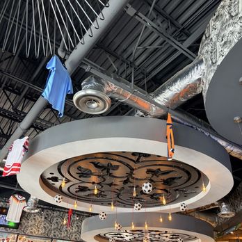 Polo Norte - Miramar - Love the light fixtures and cute & festive FIFA World Cup decor. - Cuban Near Me - Miramar, Florida